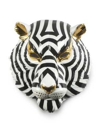 Maschera tigre nero oro - maschera, tigre.